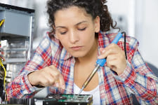 electronic repair tech female